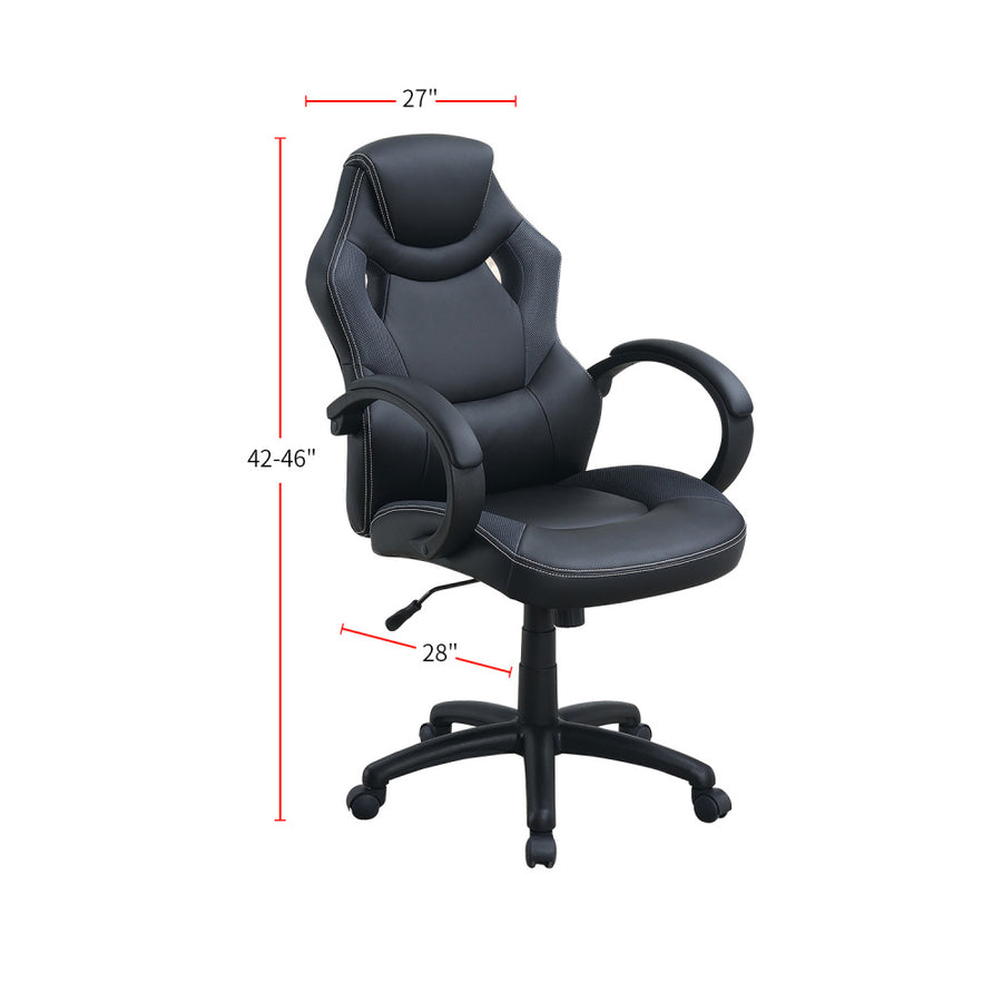 Silla ejecutiva de oficina de altura ajustable, color negro
