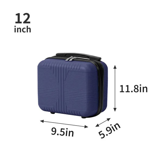 Non-TSA Customs Lock 5-in-1 PP Trolley Case, 12in, 16in, 20in, 24in, 28in PP, Navy Blue