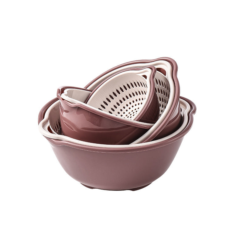 Double-layer plastic drain basket