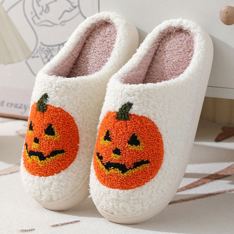 Zapatillas de dibujos animados de calabaza de Halloween