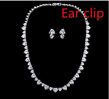 Headwear Set Two-Piece Accessories Necklace Earrings Zircon Jewelry