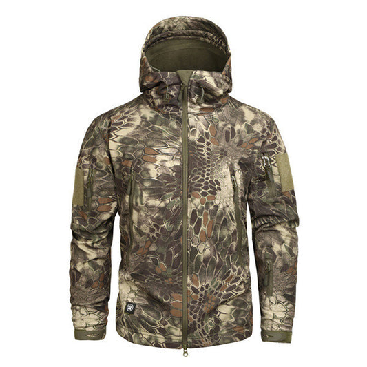 Male Digital Camouflage Fleece Female Waterproof And Breathable Mountaineering Suit