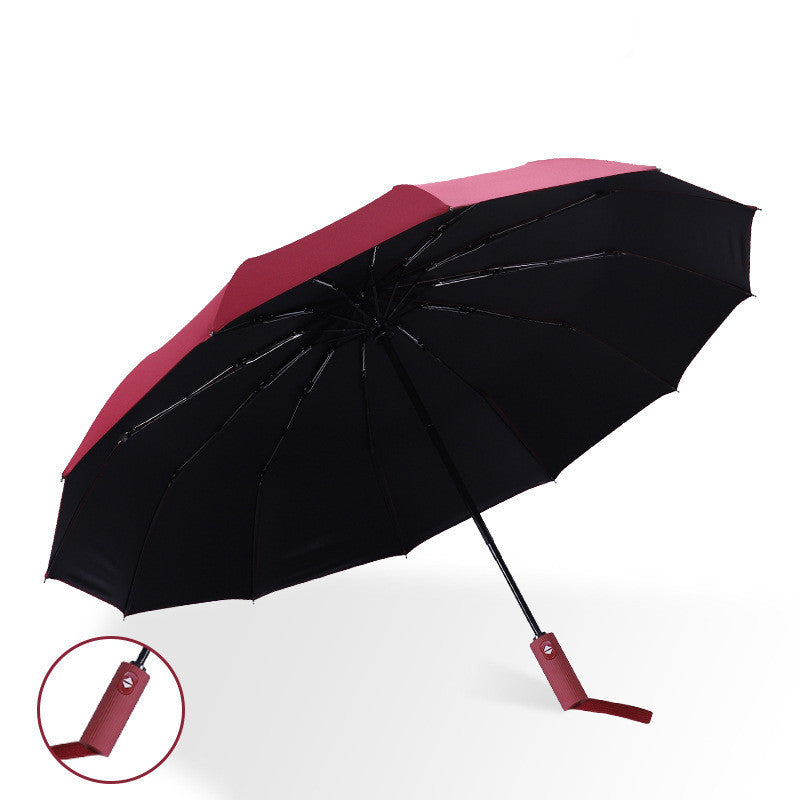 Automatic Umbrella Twelve Bone Three Fold Umbrella