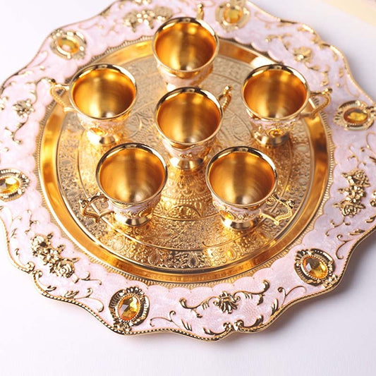 Retro High-End Wine Glass And Jug Dispenser Set