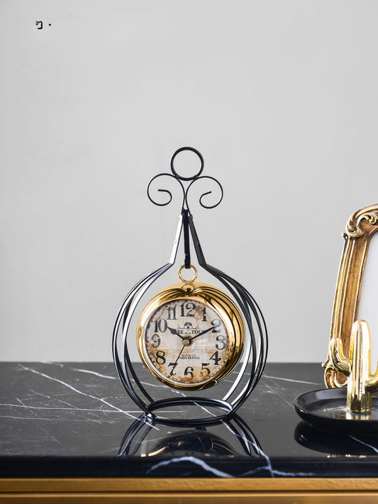 Golden Desk Clock