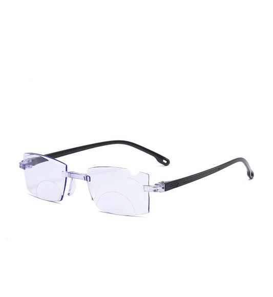 The New Frameless Diamond Cut Edge Reading Glasses Fashion Anti-blue Light