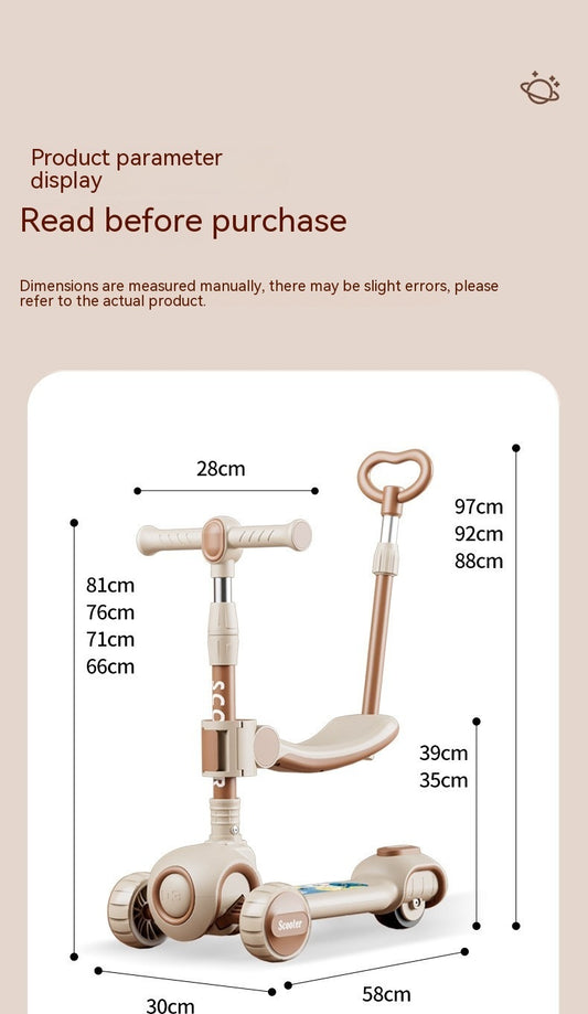 Children's Scooter Anti-flip Foldable