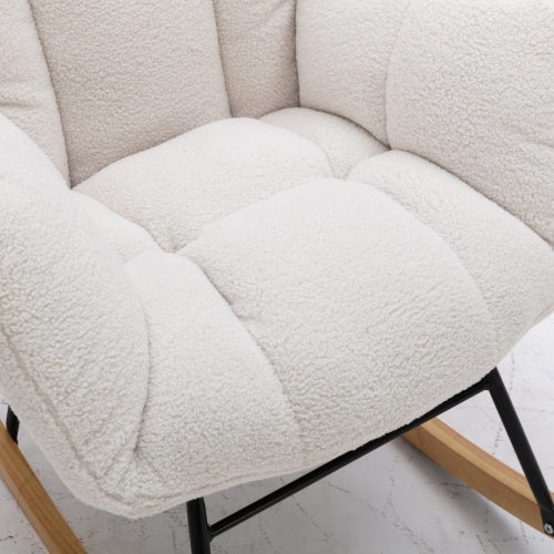 Teddystoff Mid-Century Modern Schaukelstuhl