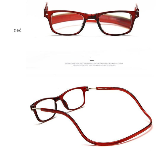 Portable Magnetic Absorption Hang Neck Reading Glasses Men Magnet Reading Glasses Women Diopter Glasses