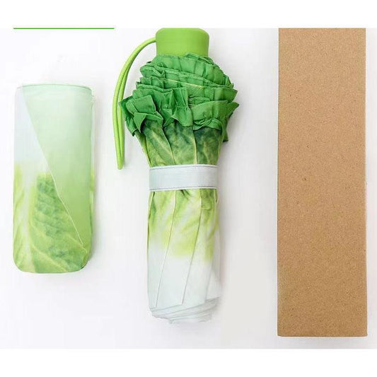 Cute Cabbage Purple Sweet Umbrella Folding Sun Protection Umbrella For Men