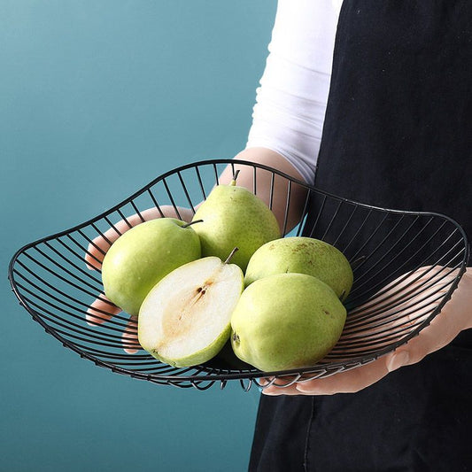 Simple Hollow Iron European Style Living Room Coffee Table Fruit Basket