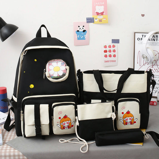 Schoolbag Girl Girl Cute High School Student College Student Large Capacity Backpack