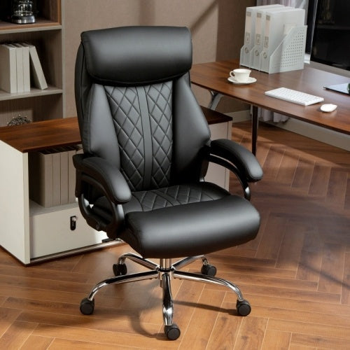 Spring Padded Faux Leather Office Chair