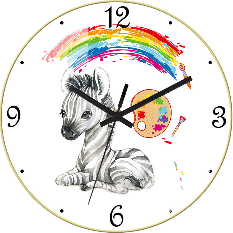 Cartoon Series Quiet Wall Clock For Home Decoration