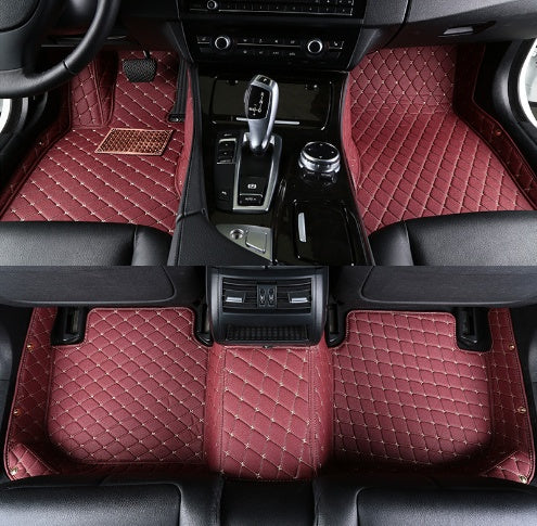 Wear-Resistant Diamond Leather Wire Ring Car Mat