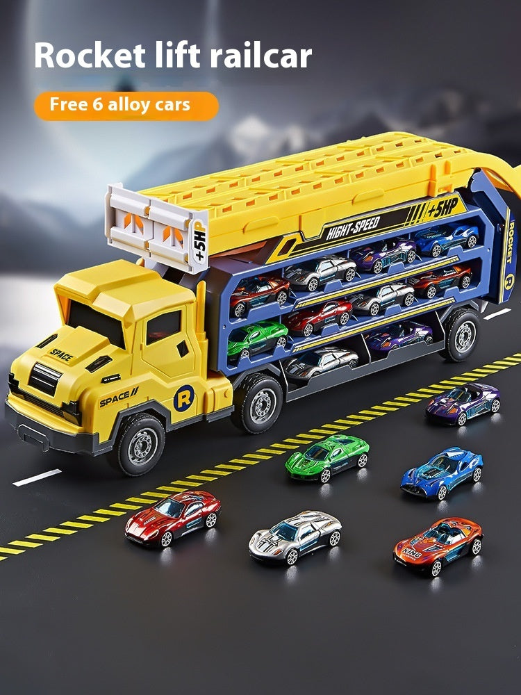 Gliding Lifting Rocket Rail Car Foldable Storage