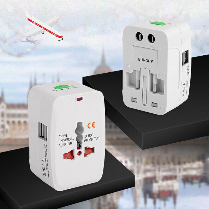 Universal New Plug Charger World Wide Use Travel Adapter EUDE UK AU US USB Port