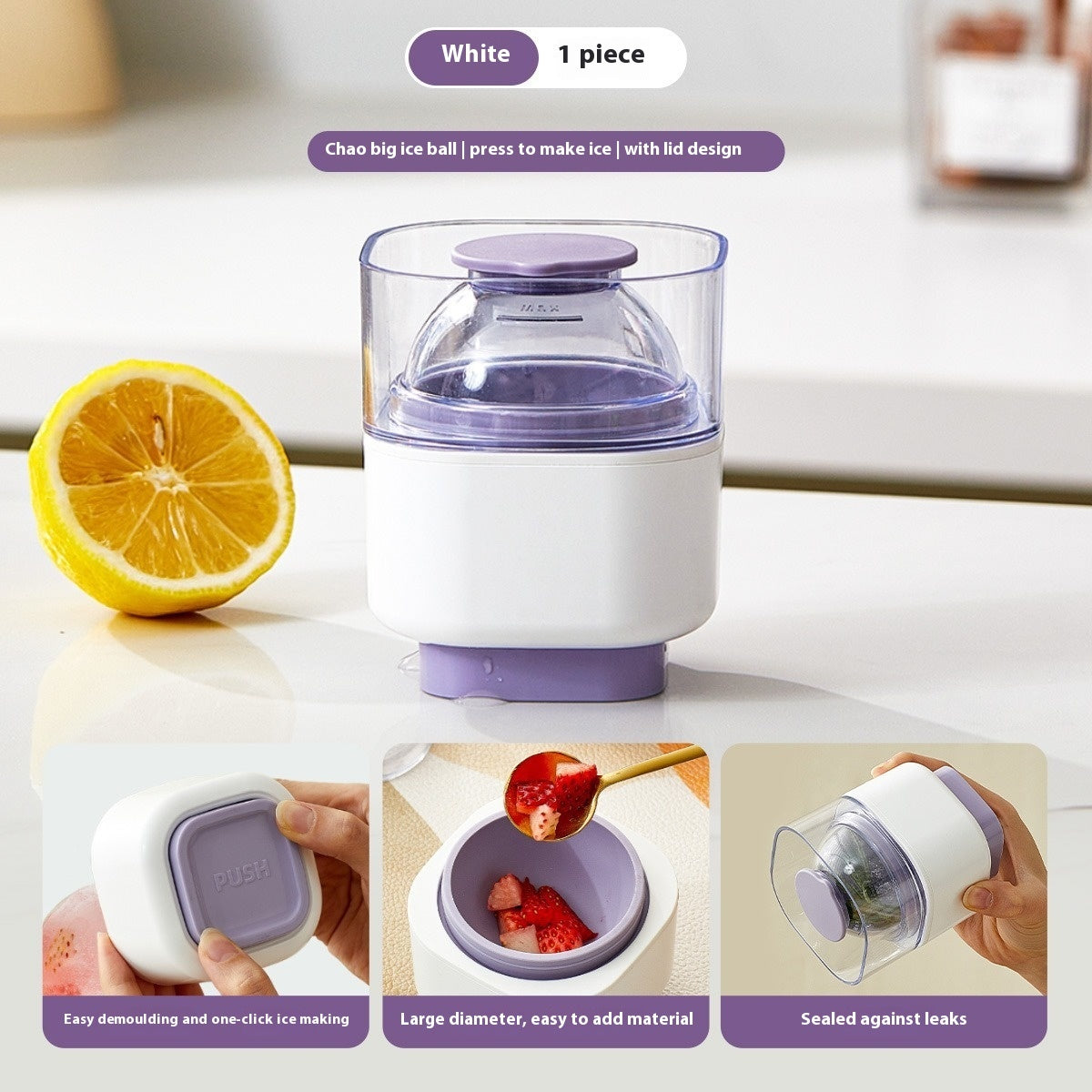 Food Grade Ice Hockey Mold Ice-making Silicone Circular Ice Cube