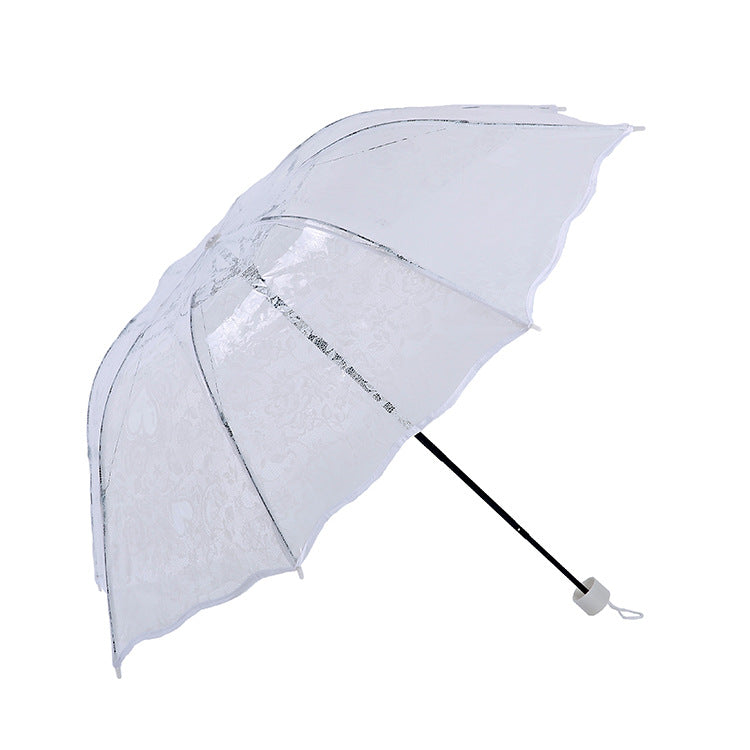 Lace love folding umbrella super thick environmental protection umbrella