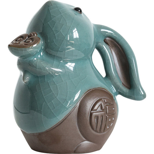 Rabbit Decoration Creative Ceramic Tea Pet Decoration