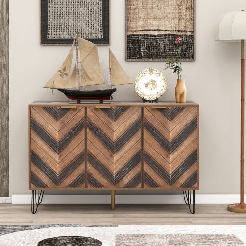 Particleboard Three Door Sideboard