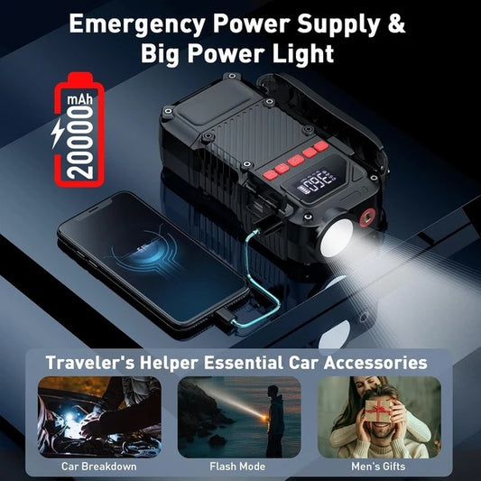 Tire Inflator Portable Air Compressor - 20000mAh Portable Air Pump