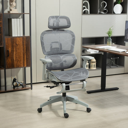 Multi-Adjustable Mesh Office Chair - Grey