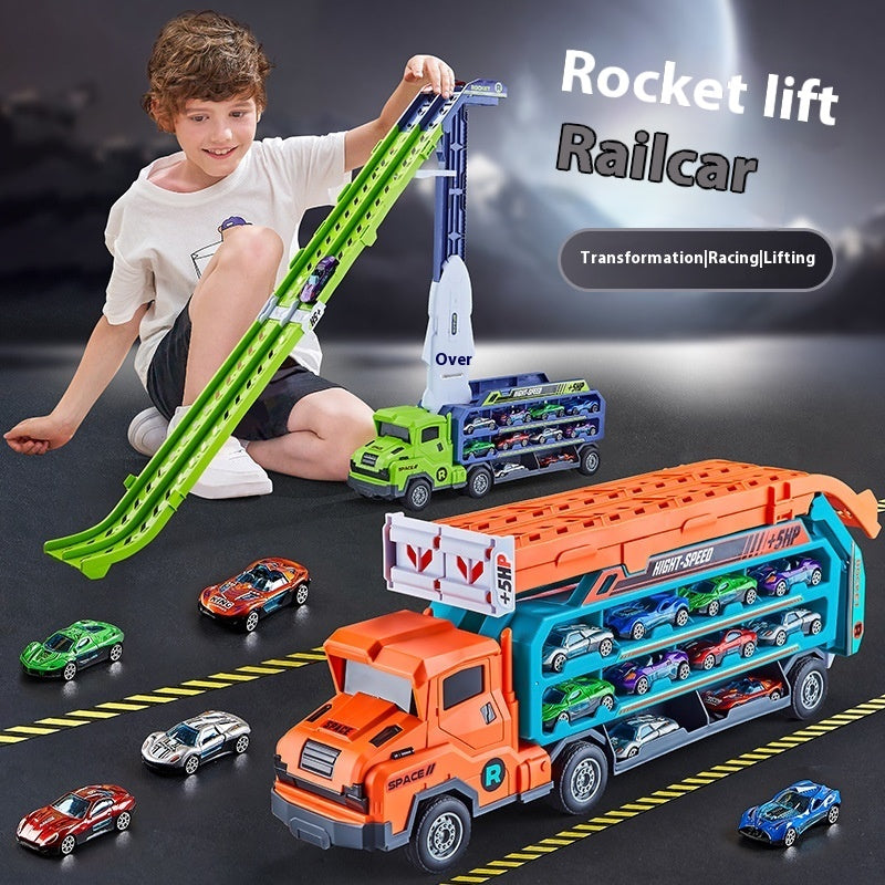 Gliding Lifting Rocket Rail Car Foldable Storage