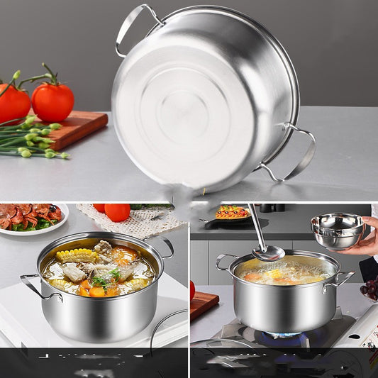 Six-piece Stainless Steel Kitchen Pot Set