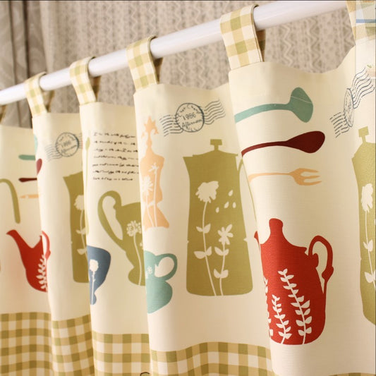 Cotton Cloth Kitchen Curtain Curtain Partition