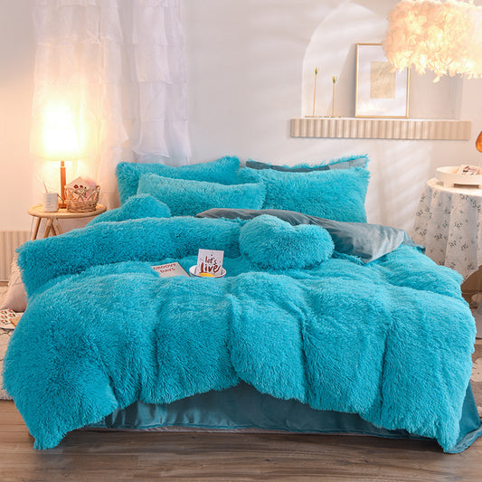 Luxurious thick fleece duvet cover