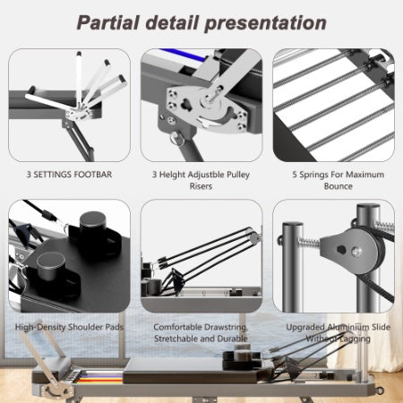 Extra large Pilates Reformer – Multifunctional home fitness equipment