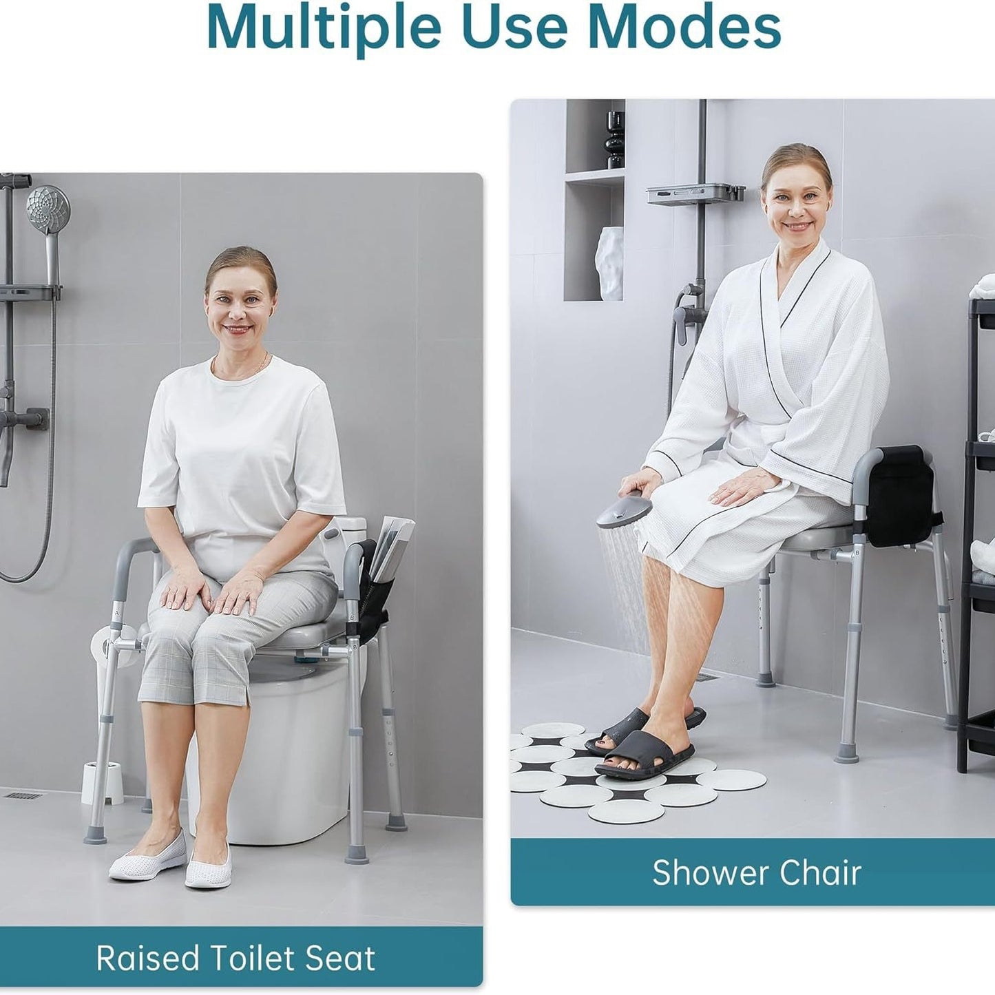 Four-in-one Toilet Chair Safety Armrest Height Booster