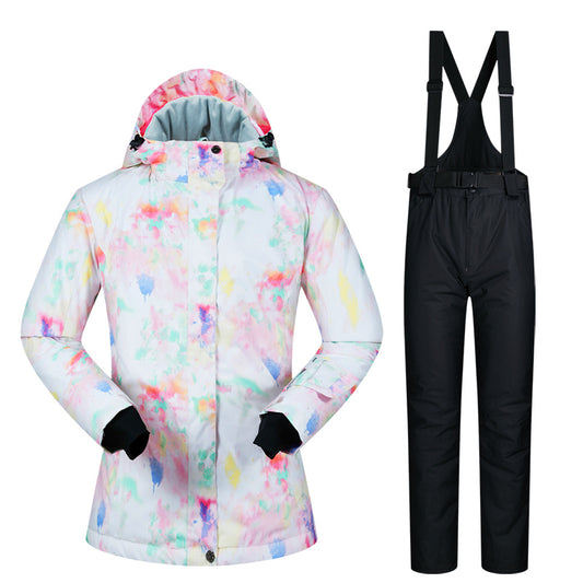 Ski Suit Women's Suit South Korea Thickened Warmth And Breathable Veneer Double Board Underwear