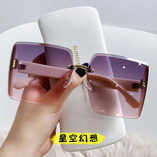 New High-end Sunglasses Driving Dedicated Big Face Slimming