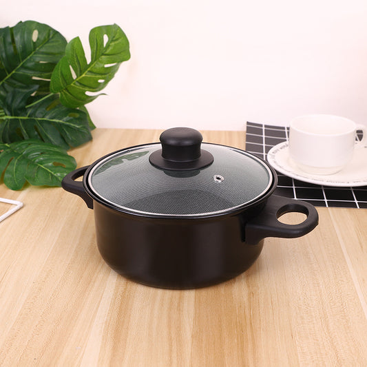 Four-piece Non-stick Multi-functional Soup Pot Combination Glass Cover Suit