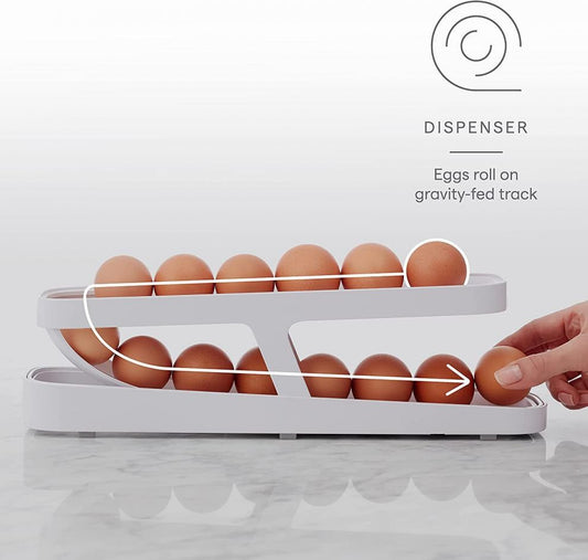 Refrigerator Egg Rolling Storage Rack Rolldown Egg Dispenser Egg Dispenser