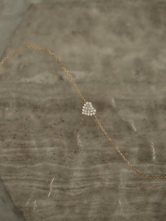 Plated Zirconia Adjustable Heart Bracelet Niche Design Sensibility Versatile Women's Stackable Gift