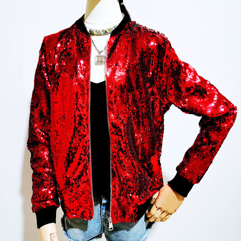 Casual Women's Autumn Sequined Jacket