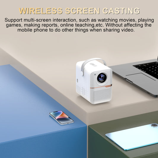 P10 New Super Clear Cross-border Household Mini Portable LCD Projector Android Projector Outdoor