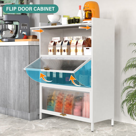 4-Level Flip Door Metal Cabinet