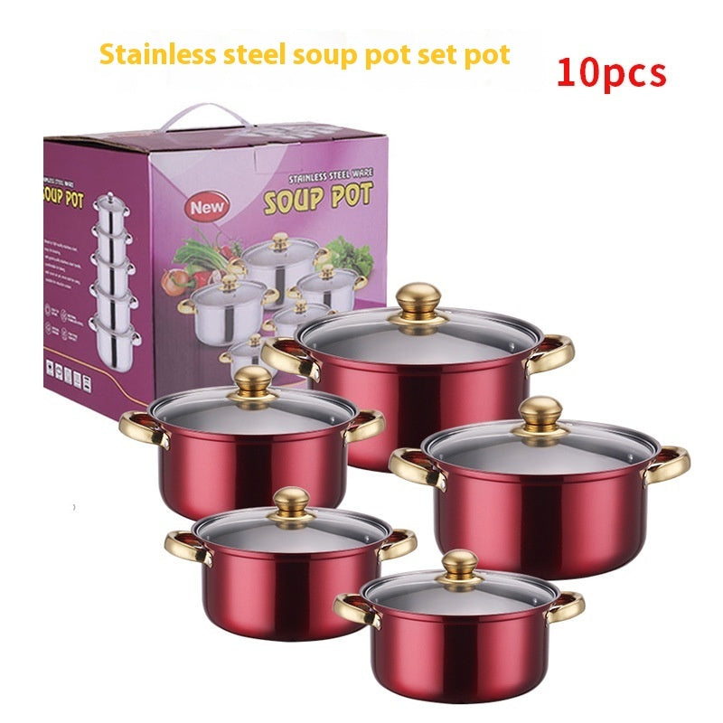Stainless Steel Colorful 10-piece Set