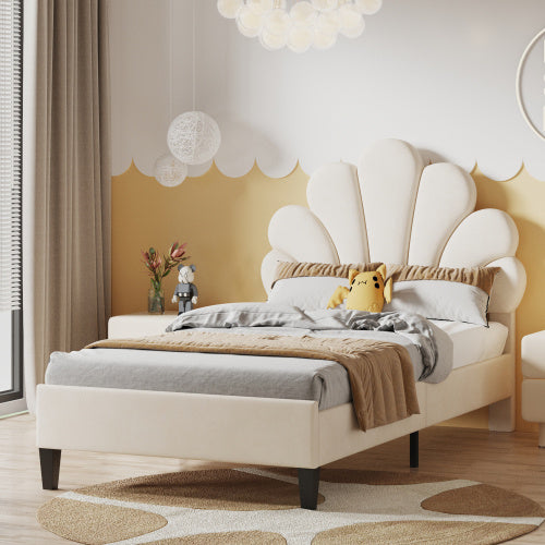 Linen Material With Metal Frame Bed Frame