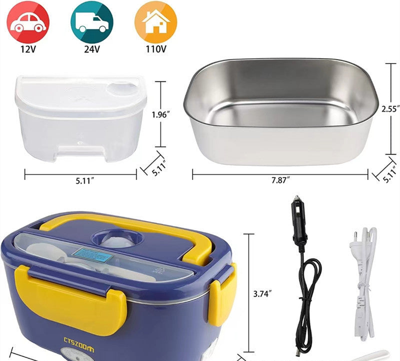 Household Car Mounted 2-in-1 Heating Lunch Box
