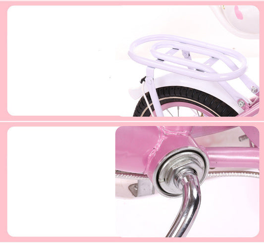Girl Bike Carbon Steel Princess With Back Seat