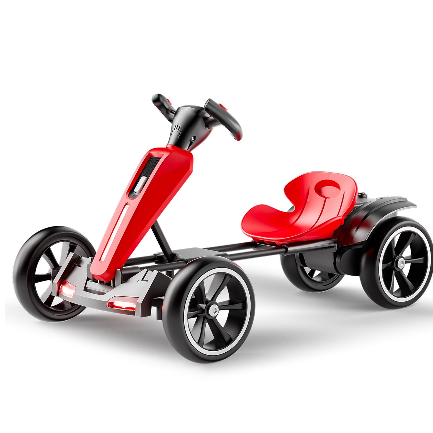 12V Electric Kids Pedal Go Kart, Folder Go Kart, Outdoor Ride On Toy With Adjustable Seat, 4 Non-Slip EVA Wheels For Boys And Girls For Age 3-8 Years Old