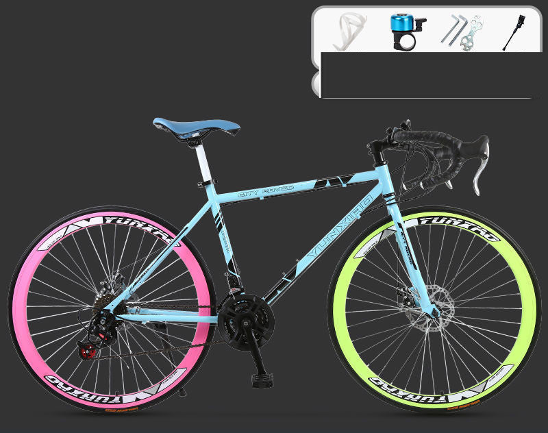 Road Race Variable Speed Solid Tire Double Disc Brake Bicycle