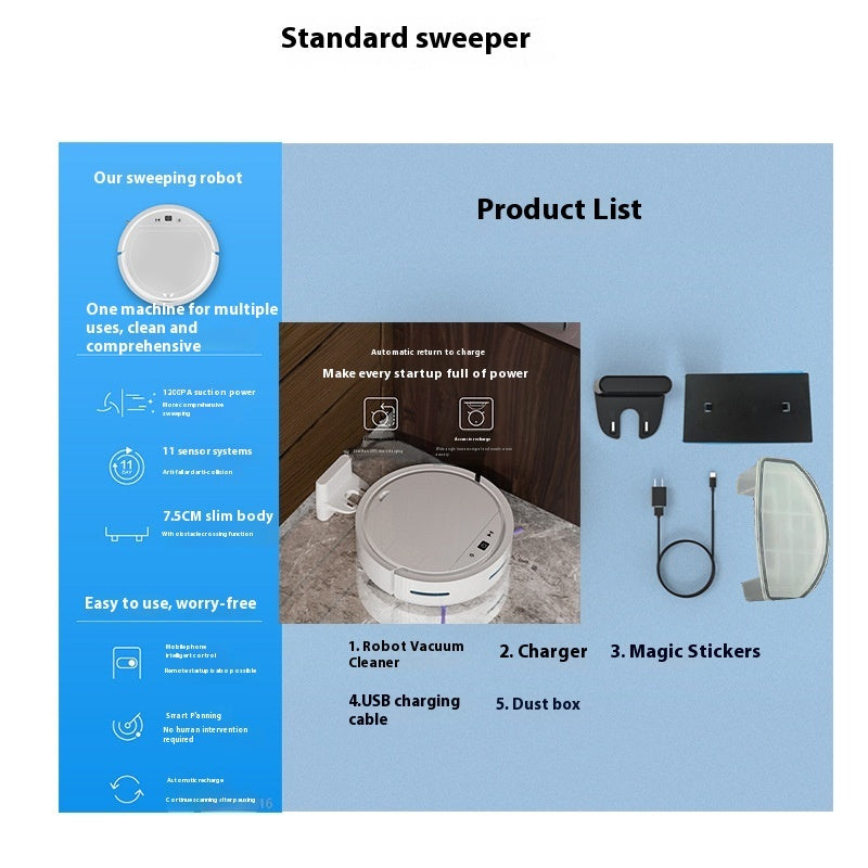 Scanning, Suction And Dragging One Lazy Cleaning Machine