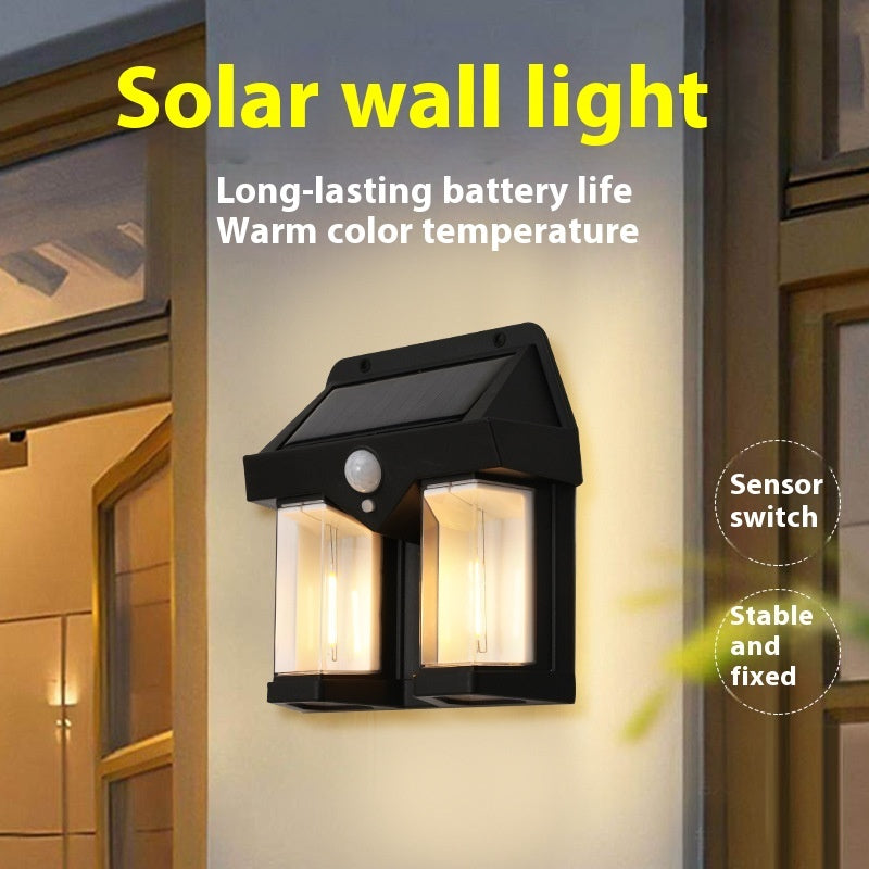 Solar Outdoor Yard Lamp Household Wall Lamp Decorations Arrangement Tungsten Wire Wall Lamp