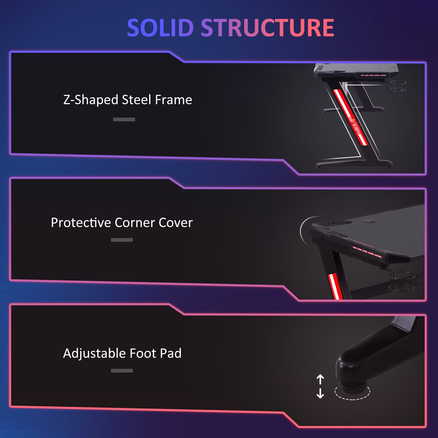 Adjustable Standing Desk with Power Outlets